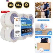 Clear Packing Tape 12 Rolls, Heavy Duty Packaging Tape for Shipping Packaging...