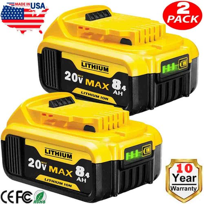 #ad 2Pack 8.0AH Lithium Ion Battery For DeWalt DCB206 2 20V 20 Volt Max XR DCB205 2 $29.98