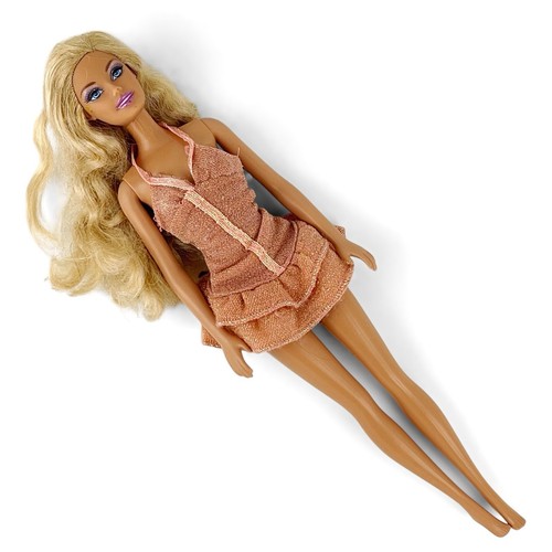 Barbie Capelli Biondi 2007 Fashion Fever Bambola Vestito Rosa - Foto 1 di 9