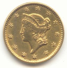 1851 Gold Dollar, Type 1 $1,  XF Details, Ex-Jewelry