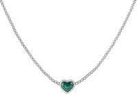 Jacques Lemans - Kugelkette Herz Sterlingsilber Mit Malachit Und Zirkonia