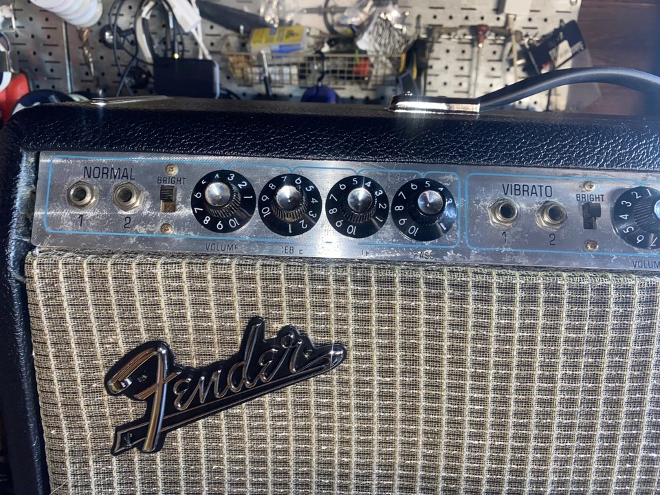 1969 Fender twin reverb AB763 Black Face circuit E/C - Image 3 of 4