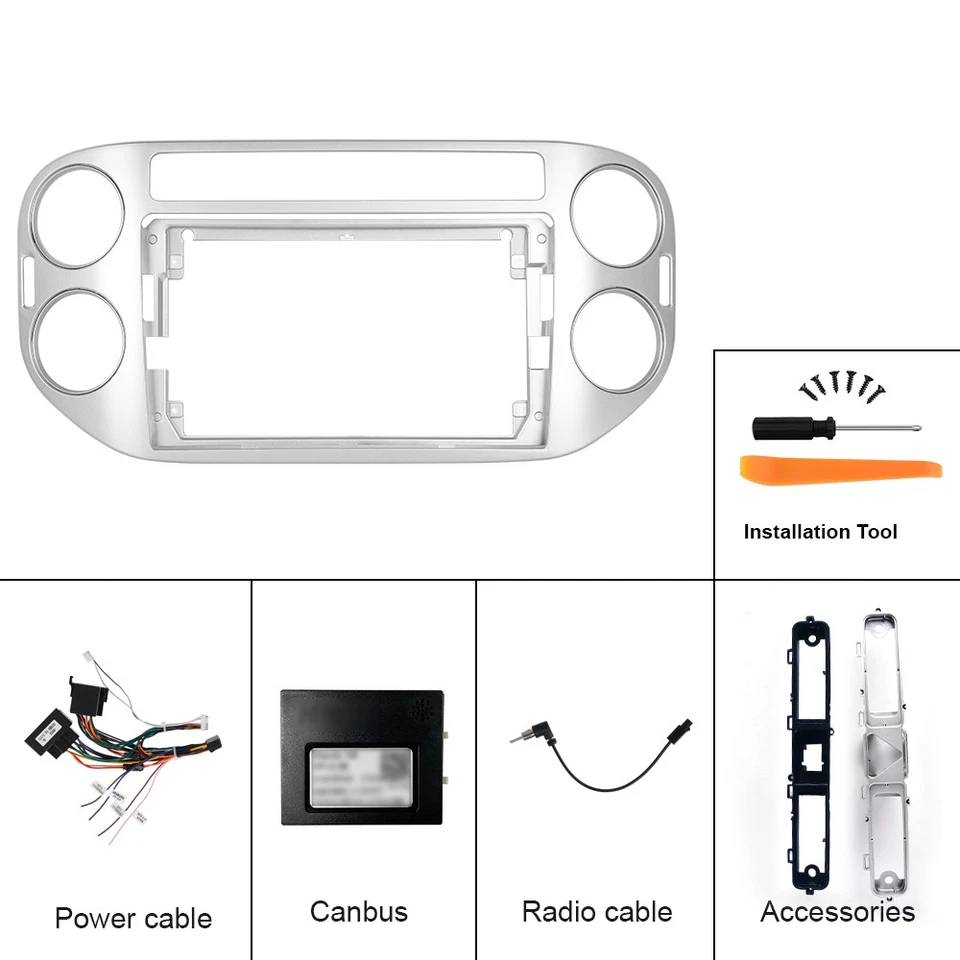 Für VW Tiguan 5N 2007-2016 Autoradio 4+64G GPS NAVI Carplay Android 15 WIFI +KAM - Bild 2 von 4