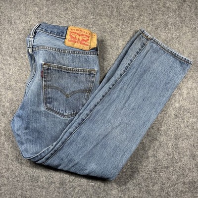 Vintage Levi s 501 Jeans Men s 33x29 Light Wash Distressed Button Fly S40196