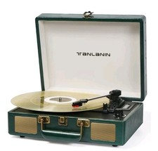 Vinyl Record Player Bluetooth Turntable 3-Speed Suitcase Portable Vintage Belt-D