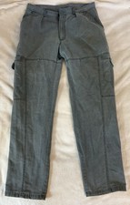 Bugle Boy USA Mens 35L Green Cargo Pants Utility Vintage 90s