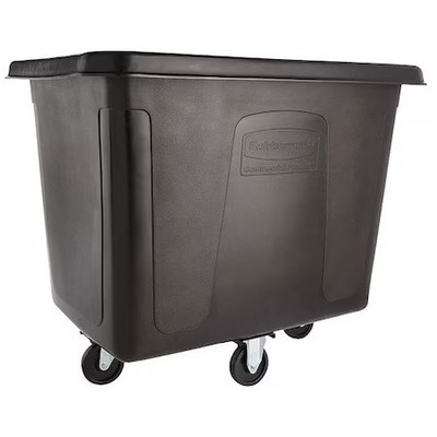 Rubbermaid Commercial Fg461600bla Cube Truck, 5/8 Cu. Yd., 500 Lb. Cap, Black