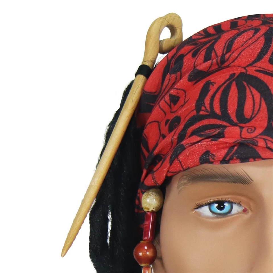 GVLAQST Pirate Dreadlock Wig Jack Sparrow Costume Props Bandana Accessories M... - Image 2 of 4