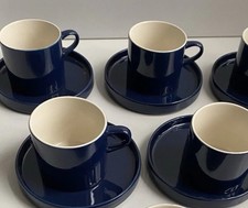 Melitta Stockholm blau 4 Tassen + Untertassen