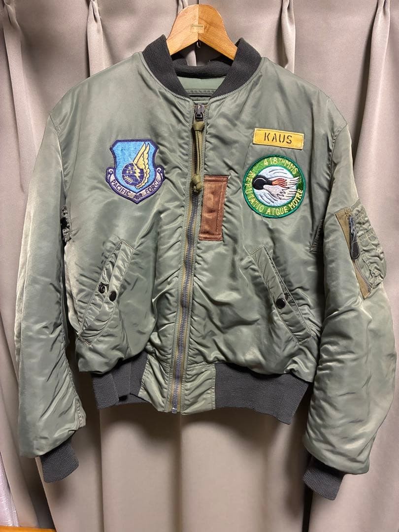Buzz Rickson's MA-1 Stencil Cross Reflector Patch Green sizeM | eBay