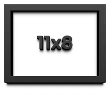 11x8 Shadow Box Frame Black | 1 inches Deep Real Wood Contemporary Shadowbox Dis