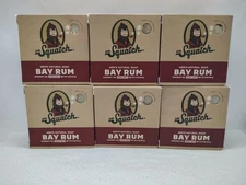 Lot Of 6 Dr. Squatch Mens Natural Soap - Bay Rum - Zero Grit - 5oz. Each 