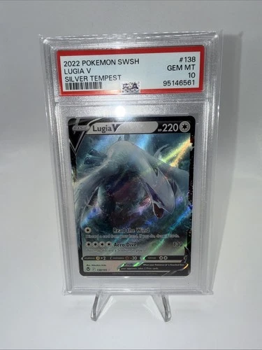 PSA 10 Lugia V Silver Tempest Holo SWSH Pokemon Card 2022 138/195
