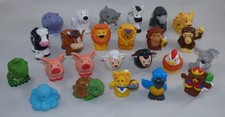 Lot Of 41 FISHER PRICE LITTLE PEOPLE Farm Jungle Animals People Vehicles