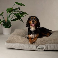 Large Dog Beds L Bed Memory Foam Mattress Washable Pet Puppy Soft Cushion Beige
