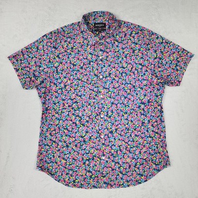 Bonobos Slim Fit Shirt Men s XL Button Down Stretch Floral Print Camp Garden