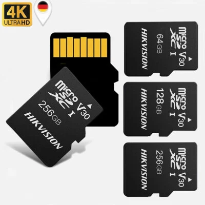 HIKVISION 1/3/5/10 x micro SD Karte 4K Speicherkarte 64GB 128GB 256GB inklusive SD Adapter