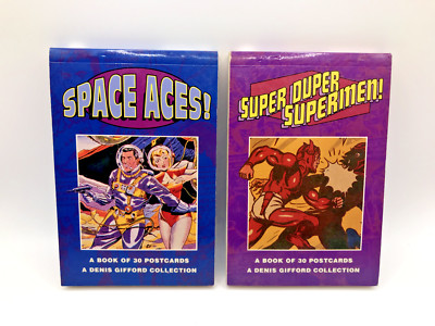 Space Aces! & Super Duper Supermen! | 2 x 30 Postcards Denis Gifford Collection