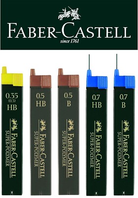 FABER CASTELL Druckbleistift Minen Feinminen 2 Dosen Super Polymer Bleistiftmine