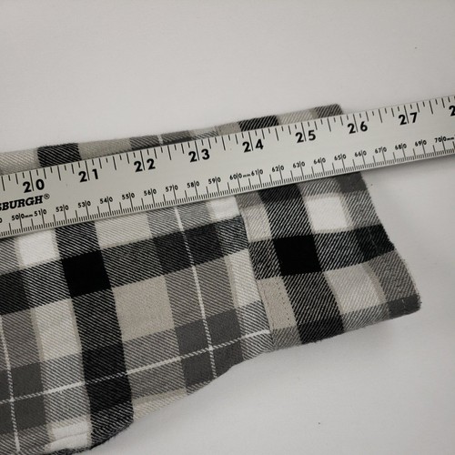 Cincinnati Reds XL Shirt Mens Antigua Black White Gray Plaid Flannel MLB - Picture 8 of 10
