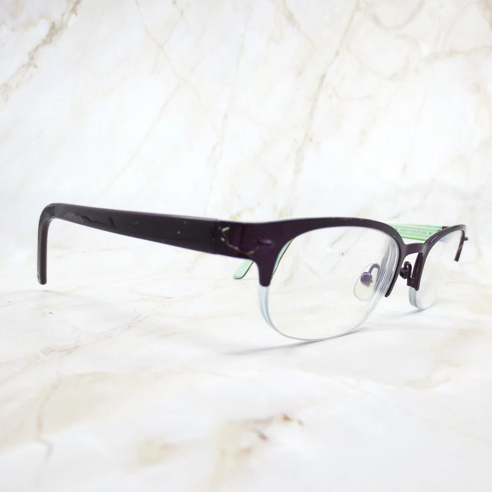 Juicy Couture Eyeglasses Frame JU108-0JJQ Womens Purple Metal Half Rim 49-19-130 Foto 2 de 4