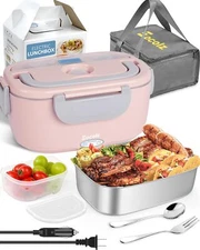 Electric Lunch Box Food Heater 80W for Adults Portable Food Warmer Heated Lun...