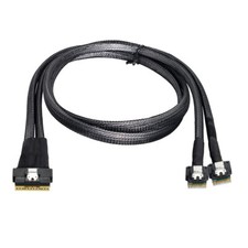 SFF-8654 8i 74pin PCI-E Ultraport Slimline SAS Slim 4.0 to Dual SFF-8654 Cable