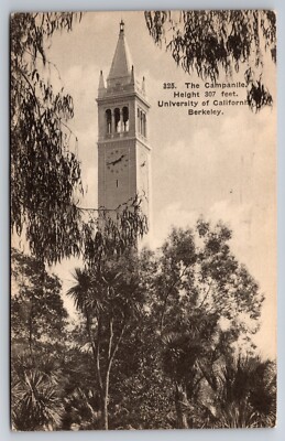 The Campanile University of California Berkeley CA Clock Tower c1920 Postcard