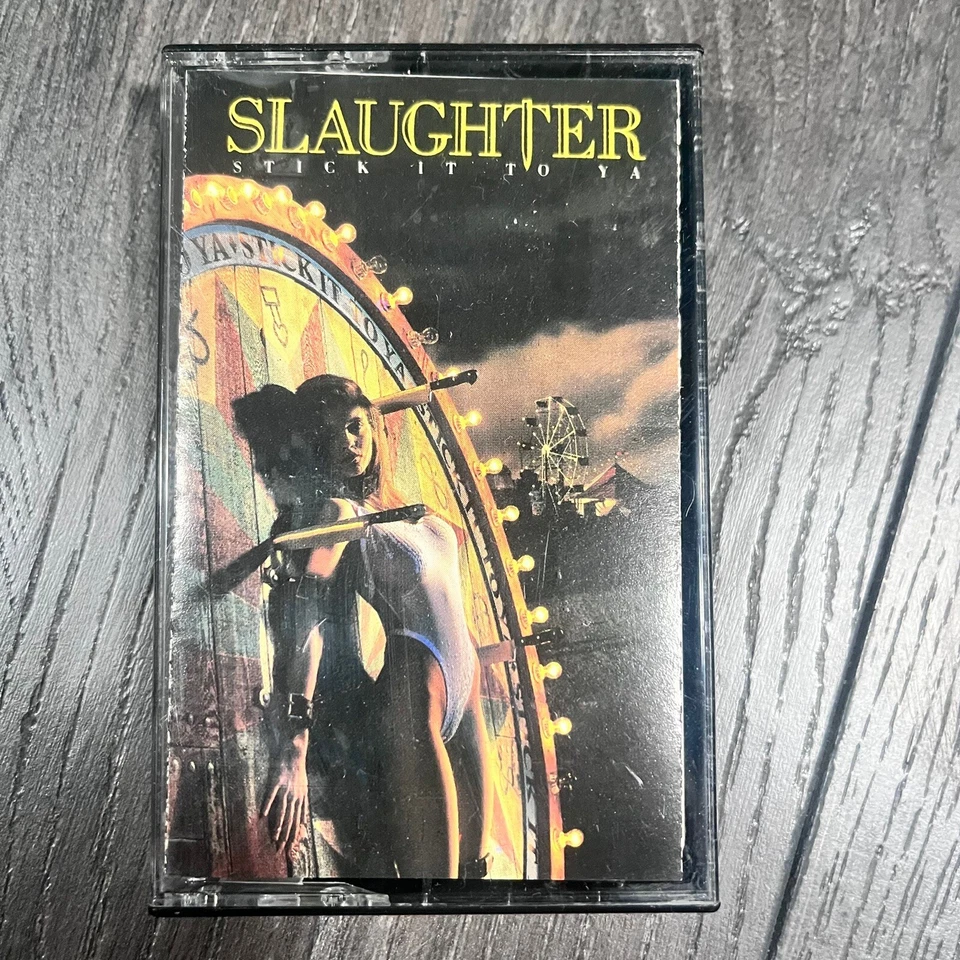 Slaughter Stick It To Ya Cassette Tape 1990 Chrysalis Records Eye to Eye 1st Alb - Image 2 of 4