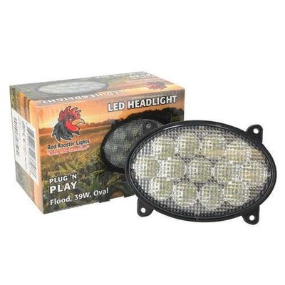 Red Rooster  LED Headlight   Oval Flood Beam fits John Deere 9320 9520 RE271574