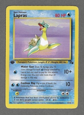 ポケモン - Lapras ラプラス 1ED 1st Edition 英語版 10/62 1st Edition LAPRAS Non Holo 25/62 Fossil Set Pokemon Card | eBay