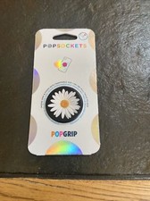 New PopSockets Phone Grip Stand White Daisy PopGrip Swap Top