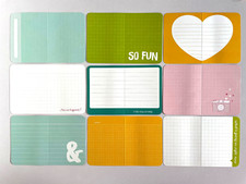 'KIWI' PROJECT LIFE CARDS  -  pack of 9 - 6" x 4"