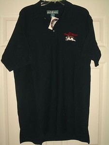 NWT Men's BIG DOGS Golf Polo Shirt CANINE CLASSIC Navy Blue Cotton Sz L | eBay