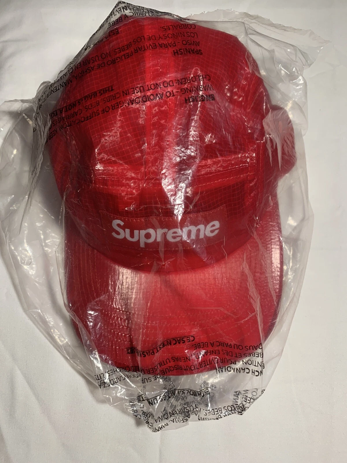 CASQUETTE DE CAMP RIPSTOP ROUGE BRILLANT SUPRÊME