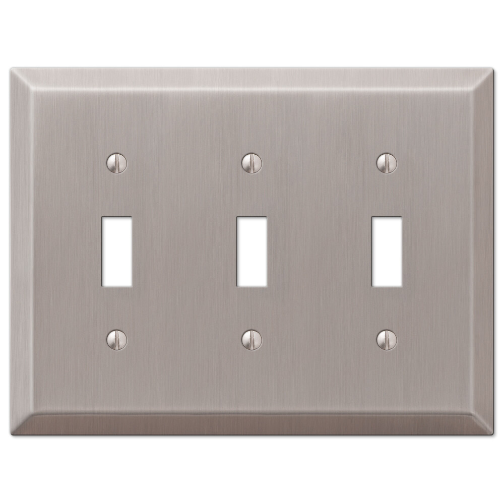 Century Brushed Nickel Switch Plate Cover Metal Wallplate
