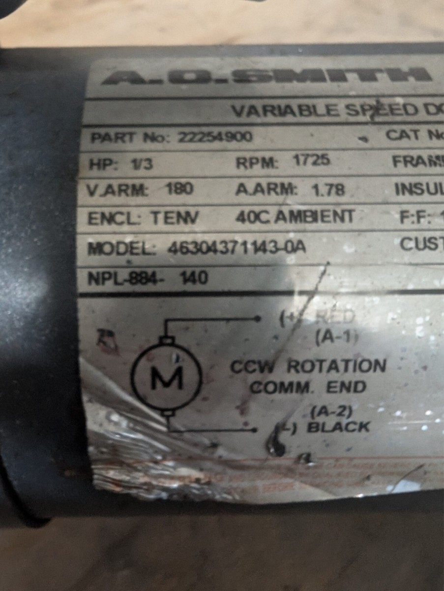 dct_ism A.O. Smith 22254900 Variable Speed DC motor Model