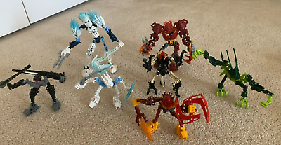 Lego Bionicle lot of 7 full-sized (not mini) Figures, very good condition.
