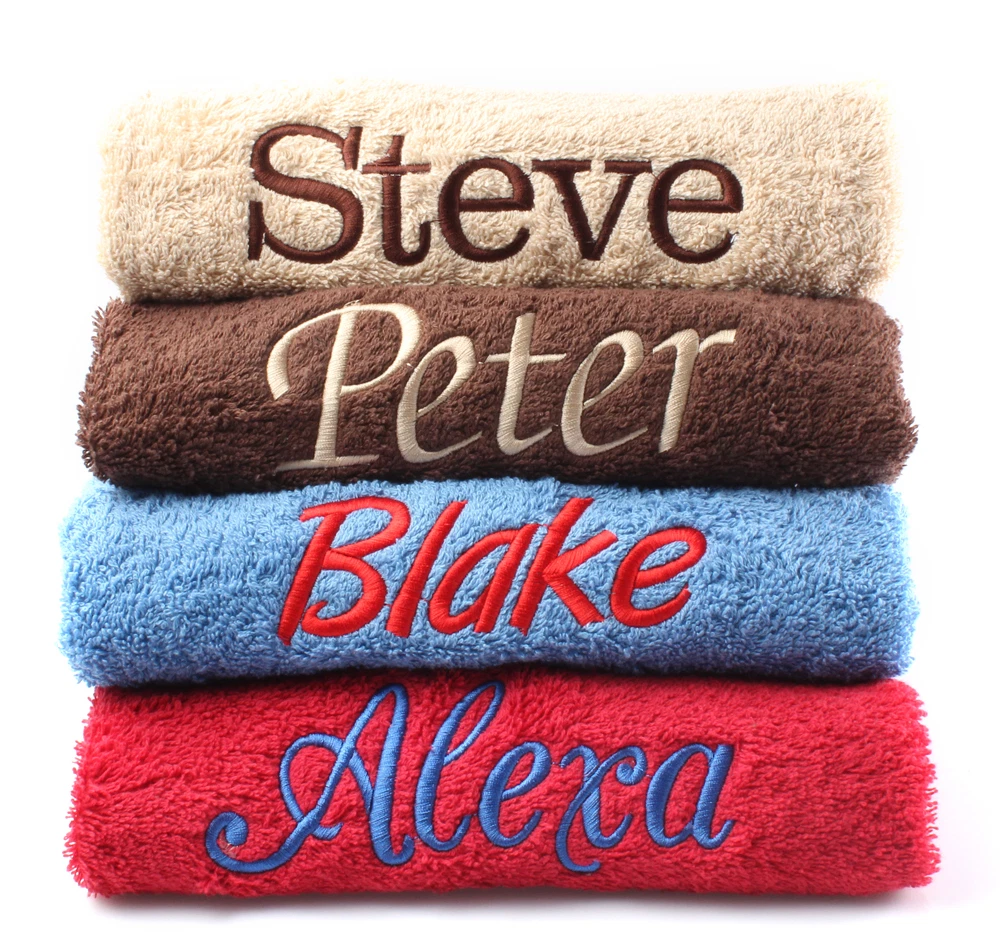 PERSONALISED EMBROIDERED SWIM SPORTS BATH TOWEL KIDS CHILDREN