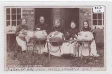 1907 Bedfordshire Lace Makers RP Postcard - Woburn Sands Postmark