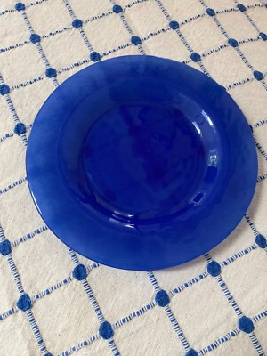 Blue Desert Teller blaues Glas 6er Set Vintage 8 Zoll/20 cm