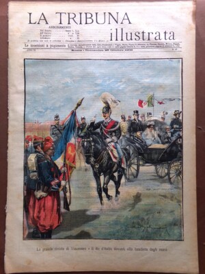 La Tribuna Illustrata 25 October 1903 Mastio Angioino Sovereigns of Italy in Paris