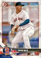 LOT OF 20 2018 BOWMAN DRAFT BASE PAPER PROSPECT #BD172 BRYAN MATA RED SOX