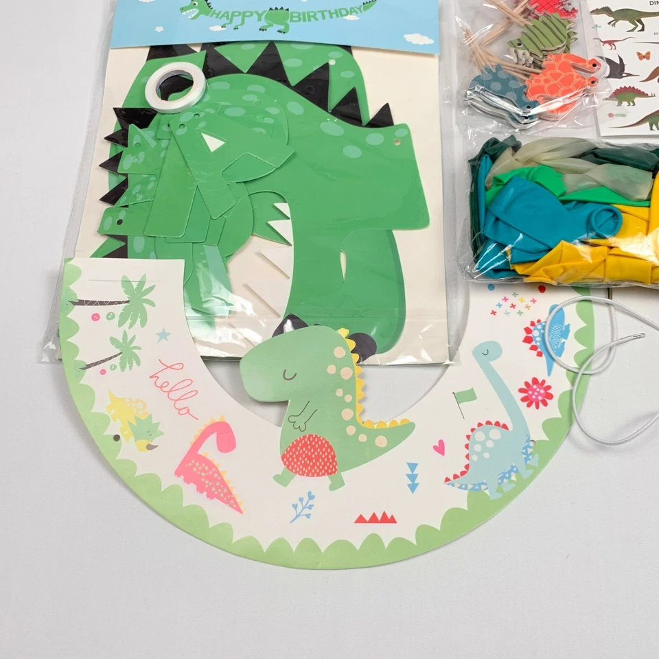 Kit de decoração de festa tema dinossauro festa infantil aniversário suprimentos 73 peças - Imagem 4 de 4