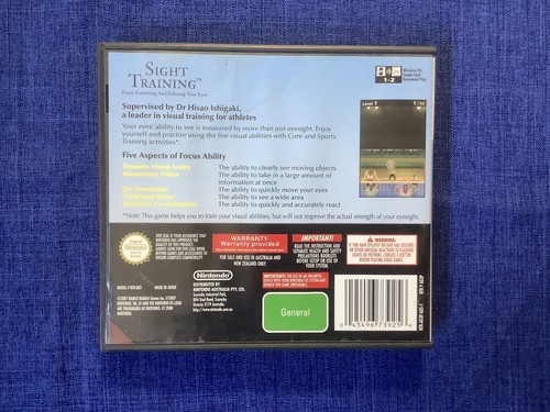 Sight Training Enjoy Exercising And Relaxing Your Eyes (Nintendo DS) With Manual - Picture 2 of 2