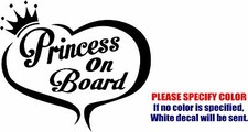 Princess on Board 4 Graphic Die Cut decal sticker Car Truck Boat Window Wall 6"