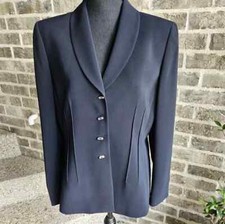 Tahari Arthur S. Levine Black Blazer Women s Size 12 Elegant Career Jacket