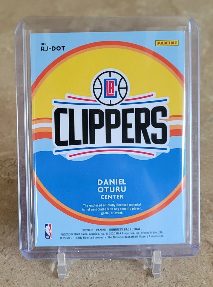 2020-21 Panini Donruss Daniel Oturu JERSEY KINGS PATCH RC Los Angeles Clippers - Image 2 of 2