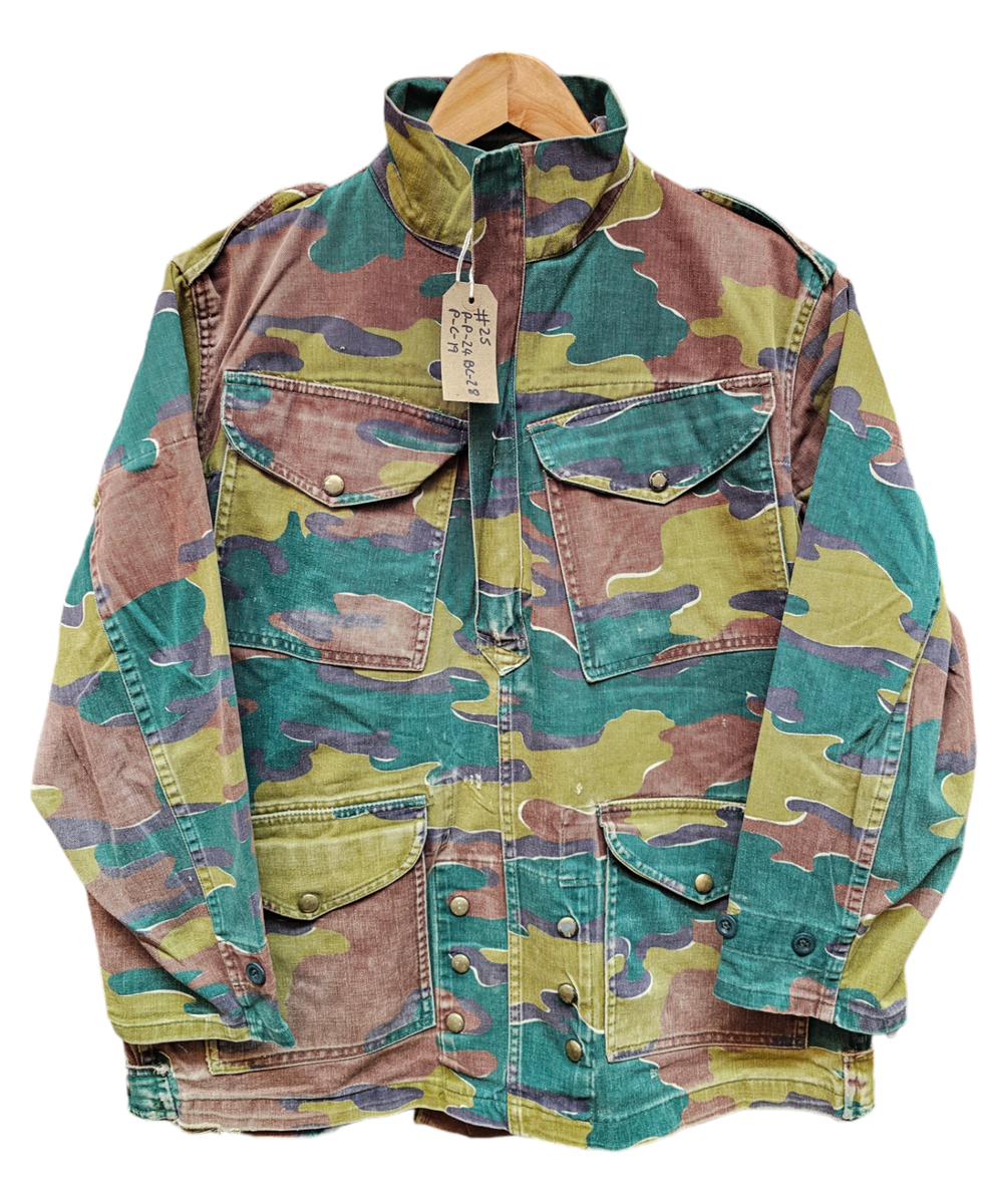 Rare Vintage Genuine 1970s Belgian Army Jigsaw Camo Para Combat