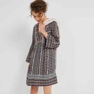 sachin and babi light blue dress Strapless Floral Embroidered Midi Dress Black main image 1